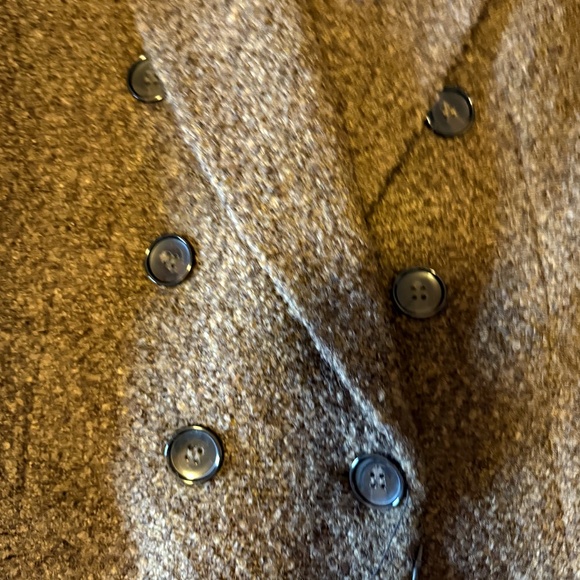 Zara khaki long wool blend boucle double breasted blazer coat NWT - Picture 8 of 13